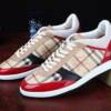 Tênis de Couro e Lona Burberry