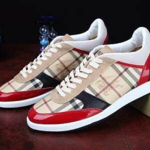 Tênis de Couro e Lona Burberry