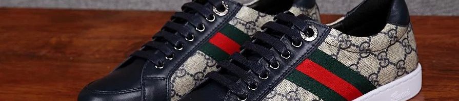 Tênis de couro Azul Gucci