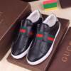 Tênis masc. de couro Gucci