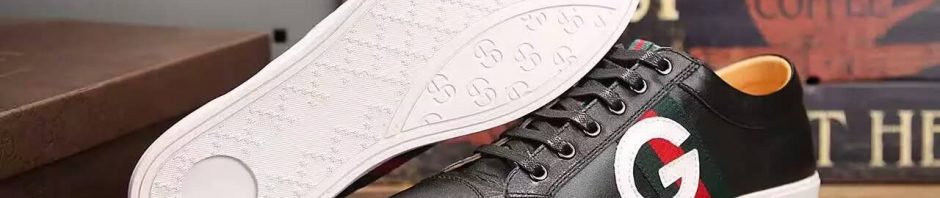 Tênis masc. de couro Gucci