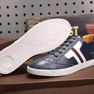 Tênis masc. de couro Gucci