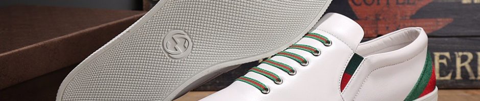 Tênis masc. de couro Gucci