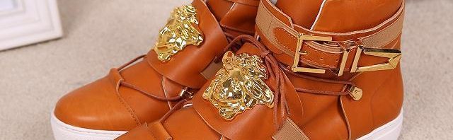 Versace Tênis Couro Versace