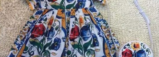 Vestido Infantil + Bolsa + Tiara Dolce&Gabbana