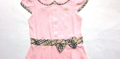 Vestido Infantil Manga Curta Burberry