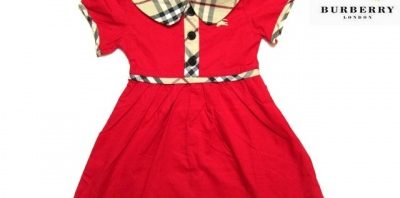 Vestido Infantil Manga Curta Burberry