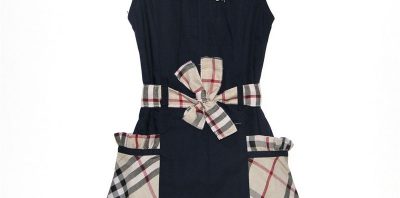 Vestido Infantil Manga Curta Burberry
