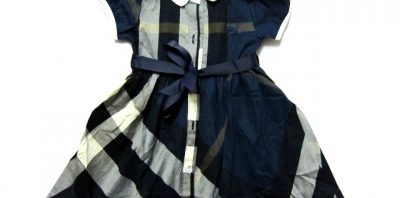 Vestido infantil xadrez Burberry